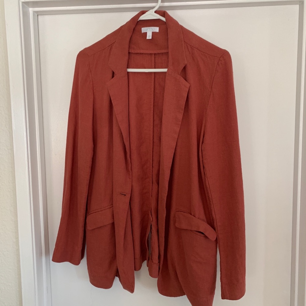 Woman’s cotton blazer, coral!